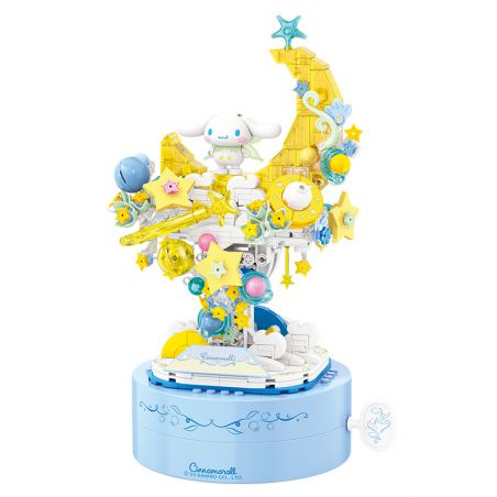TOP TOY TC2708 2708 LINH HỒN BÍ MẬT CỦA GIA ĐÌNH SANRIO YÊU TINH CHÓ TAI TO TRONG HỘP NHẠC MẶT TRĂNG bộ đồ chơi xếp lắp ráp ghép mô hình Movie & Game SANRIO CHARACTERS CINNAMOROLL Phim Và Trò Chơi 400 khối