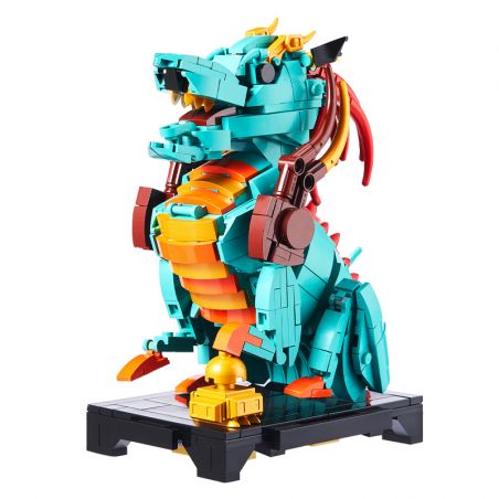 DUNHUANG CULTURAL CREATION DH-JM011 JM011 DHJM011 ĐÔN HOÀNG CÁT TƯỜNG THẦN BẢO HỘ RỒNG NHỎ bộ đồ chơi xếp lắp ráp ghép mô hình 555 khối