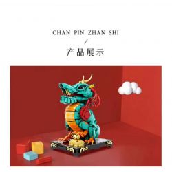 DUNHUANG CULTURAL CREATION DH-JM012 JM012 DHJM012 THÚ TỐT LÀNH ĐÔN HOÀNG RỒNG GIỮ KHO BÁU LỚN bộ đồ chơi xếp lắp ráp ghép mô hình 1477 khối