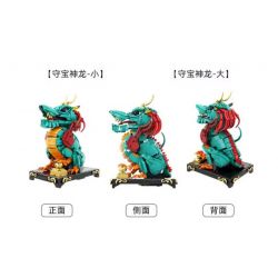 DUNHUANG CULTURAL CREATION DH-JM012 JM012 DHJM012 THÚ TỐT LÀNH ĐÔN HOÀNG RỒNG GIỮ KHO BÁU LỚN bộ đồ chơi xếp lắp ráp ghép mô hình 1477 khối