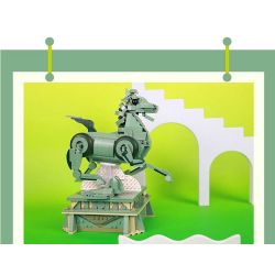 GANSU PROVINCIAL MUSEUM 06001 BỘ BA CHIỀU NGỰA PHI NƯỚC ĐẠI BẰNG ĐỒNG bộ đồ chơi xếp lắp ráp ghép mô hình Arts & Crafts 887 khối