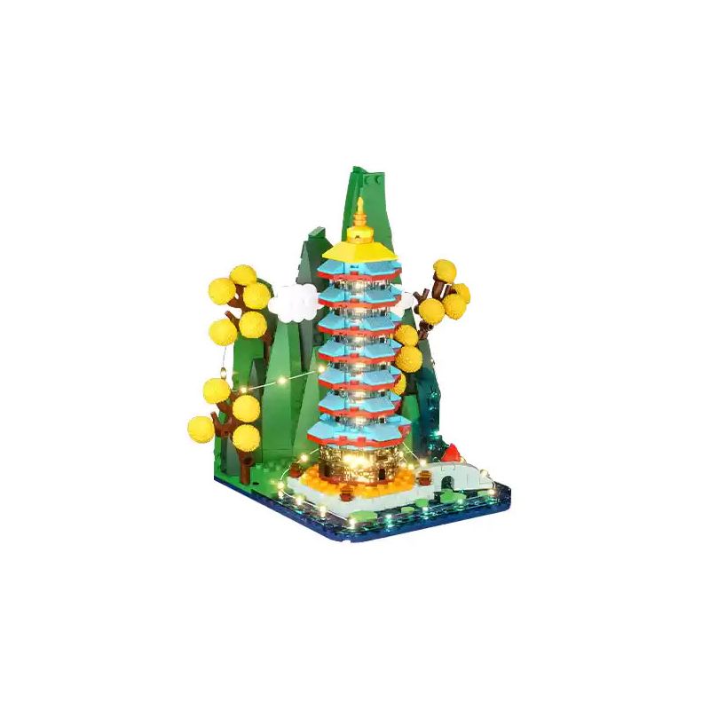 NATIONAL LIBRARY B0282 0282 THƯ VIỆN QUỐC GIA VĂN XƯƠNG TĂNG HUY THÁP HỘP ĐỰNG BÚT bộ đồ chơi xếp lắp ráp ghép mô hình Architecture Công Trình Kiến Trúc 530 khối