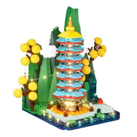 NATIONAL LIBRARY B0282 0282 THƯ VIỆN QUỐC GIA VĂN XƯƠNG TĂNG HUY THÁP HỘP ĐỰNG BÚT bộ đồ chơi xếp lắp ráp ghép mô hình Architecture Công Trình Kiến Trúc 530 khối