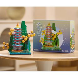 NATIONAL LIBRARY B0282 0282 THƯ VIỆN QUỐC GIA VĂN XƯƠNG TĂNG HUY THÁP HỘP ĐỰNG BÚT bộ đồ chơi xếp lắp ráp ghép mô hình Architecture Công Trình Kiến Trúc 530 khối