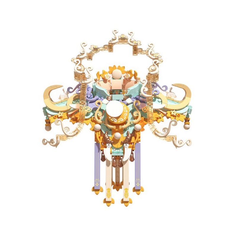 EMUE EM0008 0008 BÀI HÁT LUO BẤT TỬ NGHỆ THUẬT HAOYUEXIAN GUOFENGYUNJIAN bộ đồ chơi xếp lắp ráp ghép mô hình Arts & Crafts CHINA TREND 619 khối