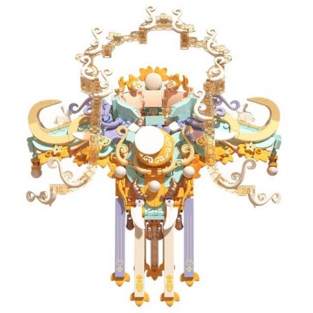 EMUE EM0008 0008 BÀI HÁT LUO BẤT TỬ NGHỆ THUẬT HAOYUEXIAN GUOFENGYUNJIAN bộ đồ chơi xếp lắp ráp ghép mô hình Arts & Crafts CHINA TREND 619 khối