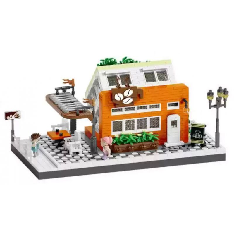 THE STAR OF THE STRIKE 9936-3 QUÁN CÀ PHÊ LỘN NGƯỢC bộ đồ chơi xếp lắp ráp ghép mô hình Creator Sáng Tạo 2100 khối