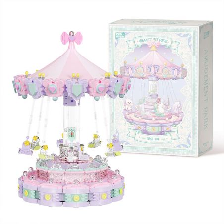 WEILE CREATION 3009 CÔNG VIÊN GIẢI TRÍ GALAXY HỘP NHẠC GHẾ BAY TƯỞNG TƯỢNG bộ đồ chơi xếp lắp ráp ghép mô hình 1688 khối