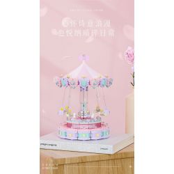 WEILE CREATION 3009 CÔNG VIÊN GIẢI TRÍ GALAXY HỘP NHẠC GHẾ BAY TƯỞNG TƯỢNG bộ đồ chơi xếp lắp ráp ghép mô hình 1688 khối