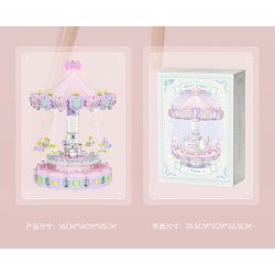 WEILE CREATION 3009 CÔNG VIÊN GIẢI TRÍ GALAXY HỘP NHẠC GHẾ BAY TƯỞNG TƯỢNG bộ đồ chơi xếp lắp ráp ghép mô hình 1688 khối