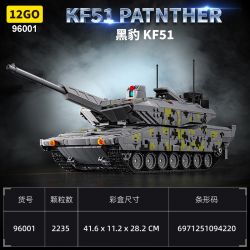 12GO 96001 XE TĂNG PANTHER KF51 bộ đồ chơi xếp lắp ráp ghép mô hình Military Army KF51 PATNTHER Quân Sự Bộ Đội 2235 khối