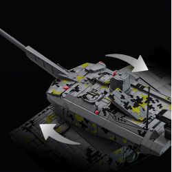 12GO 96001 XE TĂNG PANTHER KF51 bộ đồ chơi xếp lắp ráp ghép mô hình Military Army KF51 PATNTHER Quân Sự Bộ Đội 2235 khối