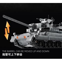 12GO 96002 XE TĂNG CHIẾN ĐẤU CHỦ LỰC EMBT bộ đồ chơi xếp lắp ráp ghép mô hình Military Army ENHANCED MAIN BATTLE TANK Quân Sự Bộ Đội 2252 khối