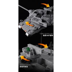 12GO 96002 XE TĂNG CHIẾN ĐẤU CHỦ LỰC EMBT bộ đồ chơi xếp lắp ráp ghép mô hình Military Army ENHANCED MAIN BATTLE TANK Quân Sự Bộ Đội 2252 khối