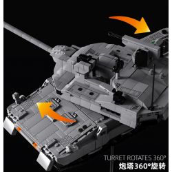 12GO 96002 XE TĂNG CHIẾN ĐẤU CHỦ LỰC EMBT bộ đồ chơi xếp lắp ráp ghép mô hình Military Army ENHANCED MAIN BATTLE TANK Quân Sự Bộ Đội 2252 khối