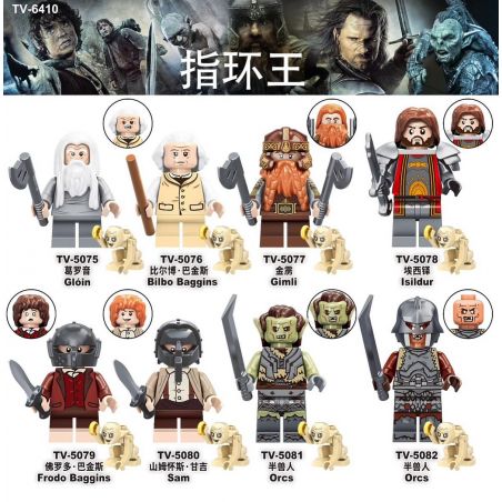 TV 5075 5076 5077 5078 5079 5080 5081 5082 6410 CHÚA TỂ CỦA NHỮNG CHIẾC NHẪN NHÂN VẬT NHỎ 8 LOẠI bộ đồ chơi xếp lắp ráp ghép mô hình The Lord Of The Rings THE LORD OF RINGS Chúa Nhẫn