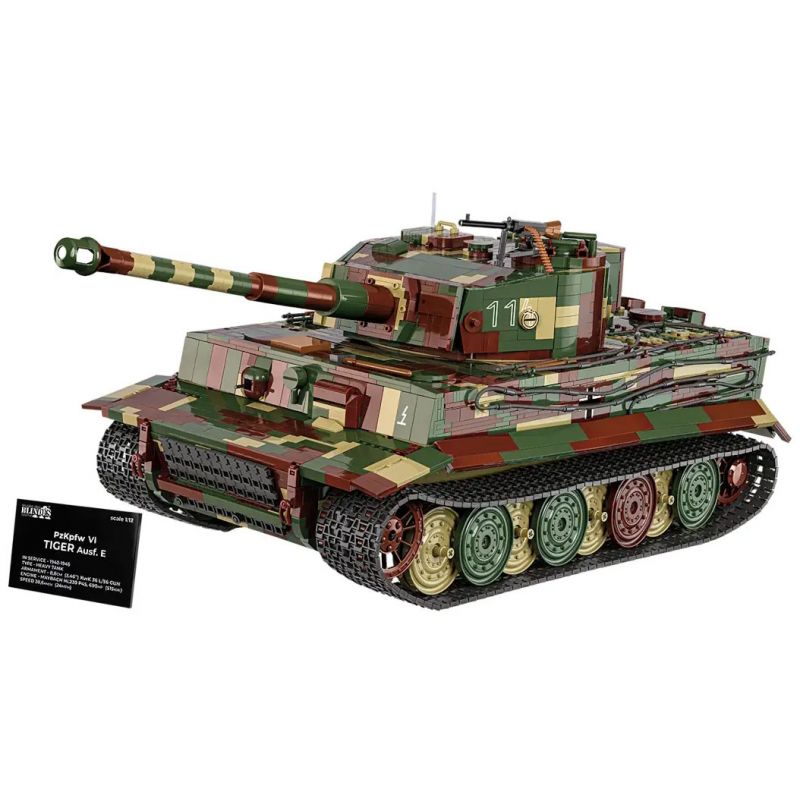 COBI 2807 XE TĂNG PANZER VI TIGER tỷ lệ 1:12 bộ đồ chơi xếp lắp ráp ghép mô hình Military Army PZKPFW VI TIGER AUSF Quân Sự Bộ Đội 8000 khối