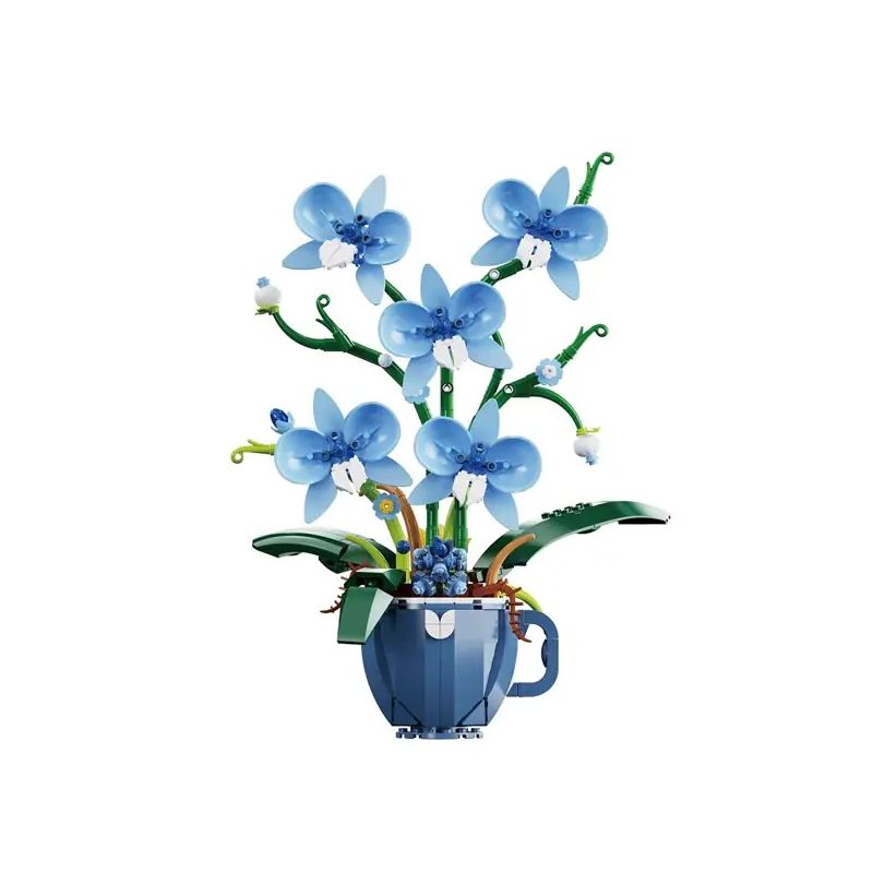 DK 3004 3005 PHONG LAN bộ đồ chơi xếp lắp ráp ghép mô hình Creator BLUE COFFEE CUP ORCHID Sáng Tạo 567 khối