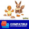 MEGA BLOKS JCR81 POKÉMON EEVEE VÀ CHARMANDER bộ đồ chơi xếp lắp ráp ghép mô hình Movie & Game POKÉMON CHARMANDER & EEVEE Phim Và Trò Chơi 40 khối