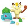 MEGA BLOKS JCR82 POKÉMON BULBASAUR VÀ MEOWTH bộ đồ chơi xếp lắp ráp ghép mô hình Movie & Game POKÉMON BULBASAUR & MEOWTH Phim Và Trò Chơi 60 khối