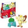 MEGA BLOKS JCR82 POKÉMON BULBASAUR VÀ MEOWTH bộ đồ chơi xếp lắp ráp ghép mô hình Movie & Game POKÉMON BULBASAUR & MEOWTH Phim Và Trò Chơi 60 khối