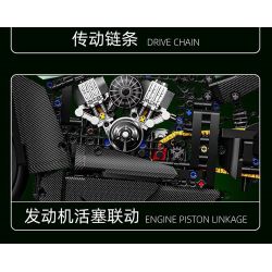 LERU 10749 XINGYA EXCELLENT PRODUCTS 88805 XE MÁY ASTON MARTIN tỷ lệ 1:5 bộ đồ chơi xếp lắp ráp ghép mô hình Technic Kỹ Thuật Công Nghệ Cao Mô Hình Phương Tiện 2176 khối