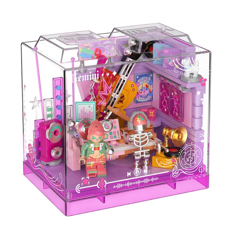 IBLOCK IB2001-6 2001-6 HỘP SAO THẾ GIỚI KHÁC SONG TỬ bộ đồ chơi xếp lắp ráp ghép mô hình CYBER GALAXY GEMINI