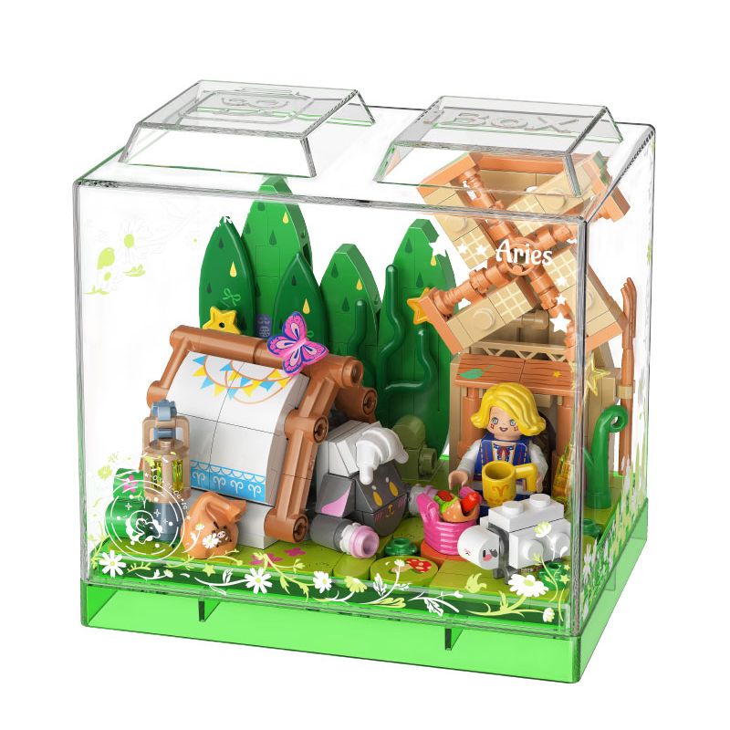 IBLOCK IB2001-10 2001-10 HỘP SAO THẾ GIỚI KHÁC BẠCH DƯƠNG bộ đồ chơi xếp lắp ráp ghép mô hình CYBER GALAXY ARIES