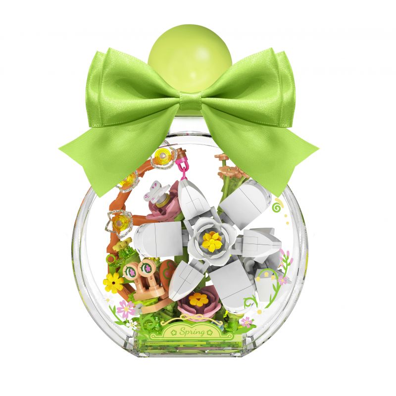 IBLOCK IB2101-1 2101-1 XỨ HOA BỐN MÙA TÁI SINH XUÂN bộ đồ chơi xếp lắp ráp ghép mô hình Arts & Crafts SEASONS BLOSSOM