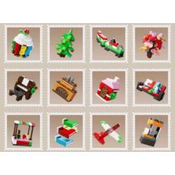 MouldKing 10164 Mould King 10164 LỊCH ĐẾM NGƯỢC GIÁNG SINH BLIND BOX POKE FUN bộ đồ chơi xếp lắp ráp ghép mô hình Creator Sáng Tạo 694 khối