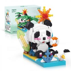 MOYU BLOCK MY93018 93018 GIÁ ĐỠ TRANG TRÍ GẤU TRÚC CHƠI PANDA bộ đồ chơi xếp lắp ráp ghép mô hình Gear PANDA STAND Đồ Lắp Ghép 444 khối