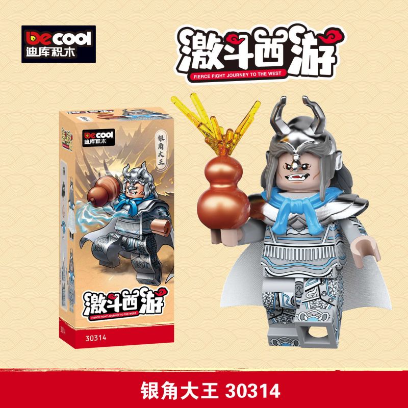 DECOOL BRICKCOOL 30314 TÂY DU KÝ SỪNG BẠC VUA bộ đồ chơi xếp lắp ráp ghép mô hình Collectable Minifigures FIERCE FIGHT JOURNEY TO THE WEST Búp Bê Sưu Tầm