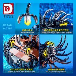 DK 7042 CÁ ĐÈN LỒNG CƠ KHÍ bộ đồ chơi xếp lắp ráp ghép mô hình LANTERN FISH 1038 khối