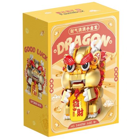 FEMIBOX S44050 44050 CHÚ RỒNG VÀNG NHỎ ĐẦY CỦA CẢI bộ đồ chơi xếp lắp ráp ghép mô hình Arts & Crafts 583 khối