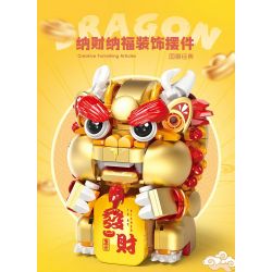 FEMIBOX S44050 44050 CHÚ RỒNG VÀNG NHỎ ĐẦY CỦA CẢI bộ đồ chơi xếp lắp ráp ghép mô hình Arts & Crafts 583 khối