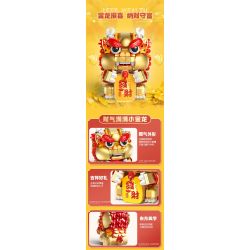 FEMIBOX S44051 44051 CHÚ SƯ TỬ NHỎ DỄ THƯƠNG TRÀN ĐẦY PHƯỚC LÀNH bộ đồ chơi xếp lắp ráp ghép mô hình Arts & Crafts 444 khối