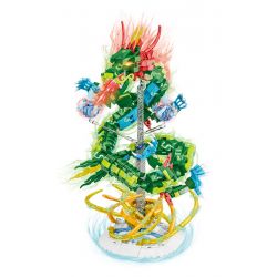 WOMA C0696 0696 RỒNG BAY VƯỢT BIỂN XANH CỦA HOA ĐÔNG bộ đồ chơi xếp lắp ráp ghép mô hình 874 khối