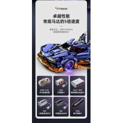 IM.MASTER QIHUI 9830-2 BẬC THẦY VŨ KHÍ SIÊU XE NỔ APOLLO DRIFT tỷ lệ 1:10 bộ đồ chơi xếp lắp ráp ghép mô hình Technic Kỹ Thuật Công Nghệ Cao Mô Hình Phương Tiện 2381 khối