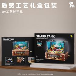 TAKUGI T4002 4002 BỂ CÁ MẬP BIỂN SÂU bộ đồ chơi xếp lắp ráp ghép mô hình DEEP SEA SHARK TANK 721 khối