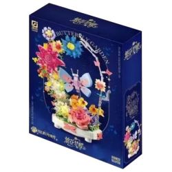 GUANJI BB032 HOA VÀ GIẤC MƠ CỦA BƯỚM bộ đồ chơi xếp lắp ráp ghép mô hình Arts & Crafts BUTTERFLY GARDEN 951 khối
