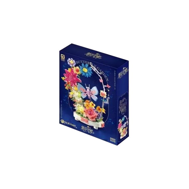GUANJI BB032 HOA VÀ GIẤC MƠ CỦA BƯỚM bộ đồ chơi xếp lắp ráp ghép mô hình Arts & Crafts BUTTERFLY GARDEN 951 khối