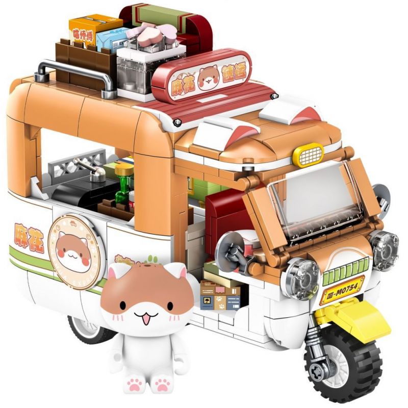 INBRIXX 885302 MỘT NHÓM MÈO XE TẢI TỐC HÀNH CỦA MAHUA bộ đồ chơi xếp lắp ráp ghép mô hình Movie & Game Phim Và Trò Chơi 615 khối