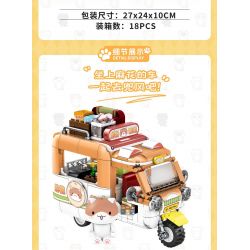 INBRIXX 885302 MỘT NHÓM MÈO XE TẢI TỐC HÀNH CỦA MAHUA bộ đồ chơi xếp lắp ráp ghép mô hình Movie & Game Phim Và Trò Chơi 615 khối