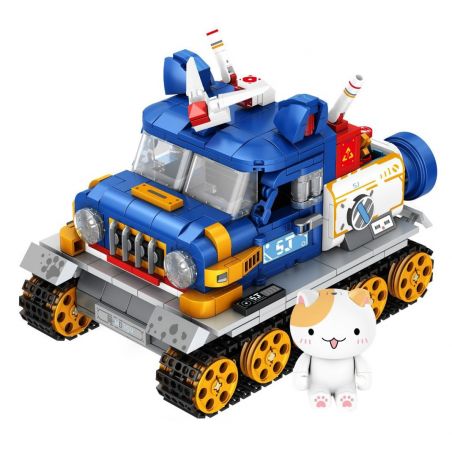 INBRIXX 885303 MỘT NHÓM MÈO XE BỌC THÉP CỦA DUMPLING bộ đồ chơi xếp lắp ráp ghép mô hình Movie & Game Phim Và Trò Chơi 628 khối