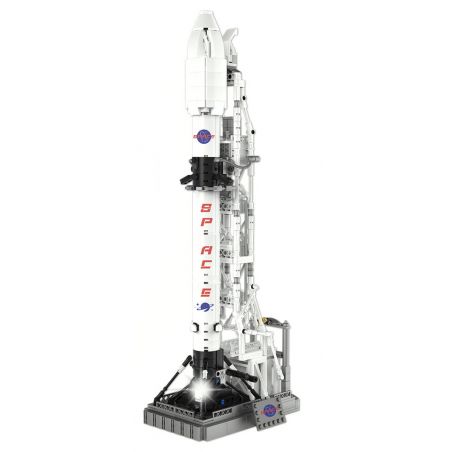 DK 7006 KẾ HOẠCH ĐỔ BỘ LÊN MẶT TRĂNG ROCKET X bộ đồ chơi xếp lắp ráp ghép mô hình City MOON LANDING PROGRAM ROCKET X Thành Phố 869 khối