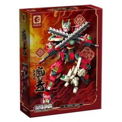 SEMBO 106007 VINH QUANG BÁ QUYỀN TỨ VƯƠNG MA THUẬT LI SHOU bộ đồ chơi xếp lắp ráp ghép mô hình 921 khối