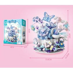 SEMBO 611103 TIỆC TRÀ HOA bộ đồ chơi xếp lắp ráp ghép mô hình Arts & Crafts 349 khối