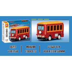 SEMBO 714358 ĐỘI XE BUÝT MÀU ĐỎ MÁT MẺ bộ đồ chơi xếp lắp ráp ghép mô hình Racers Đua Tốc Độ 130 khối