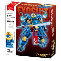 SLUBAN M38-B1312 B1312 1312 M38B1312 38-B1312 BẬC THẦY CƠ KHÍ CHIẾN BINH MA THIẾT GIÁP HOA SEN TUYẾT CÓ NGƯỜI LÁI MECHA bộ đồ chơi xếp lắp ráp ghép mô hình 230 khối