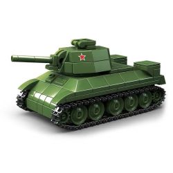 QuanGuan 100297 Quan Guan 100297 XE TĂNG HẠNG TRUNG T34/76 1943 CỦA LIÊN XÔ bộ đồ chơi xếp lắp ráp ghép mô hình Military Army T34/76[1943] MEDIUM TANK Quân Sự Bộ Đội 415 khối
